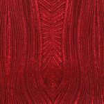 Tulle Glitter Foglia Lunga - al Metro - Rosso Glitter Rosso