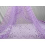 Tulle Floccato Glitter Ovale - al Metro - Lilla Glitter Lilla