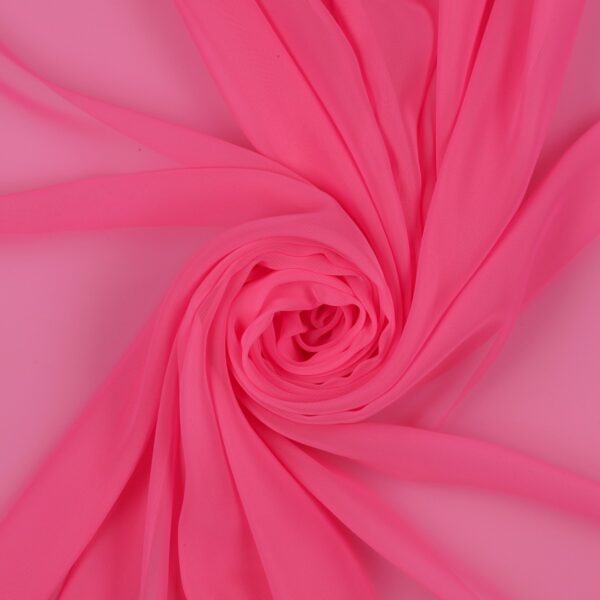 Tessuto Chiffon Creos - al Metro - Rosa Shock