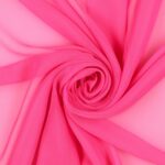 Tessuto Chiffon Creos - al Metro - Rosa Fluo