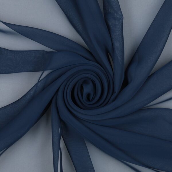 Tessuto Chiffon Creos - al Metro - Blu Scuro