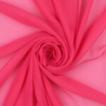 Tessuto Chiffon Creos - al Metro - Rosa Forte