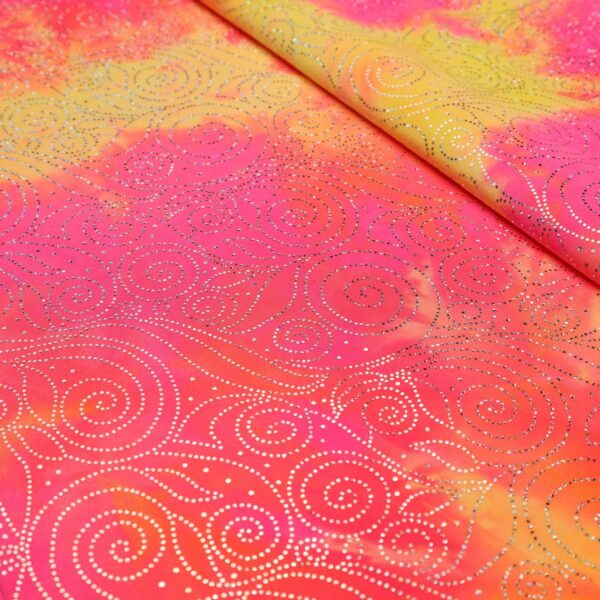 Lycra Fantasia Maltinto Arabesque - al Metro - Fucsia - Mezzo Metro