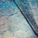 Lycra Fantasia Maltinto Squamato - al Metro - Blu - Mezzo Metro