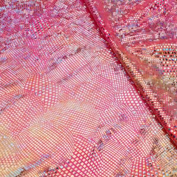 Lycra Fantasia Maltinto Squamato - al Metro - Fucsia