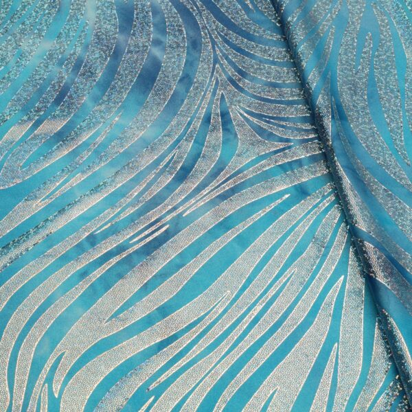Lycra Fantasia Maltinto Zebra - al Metro - Blu