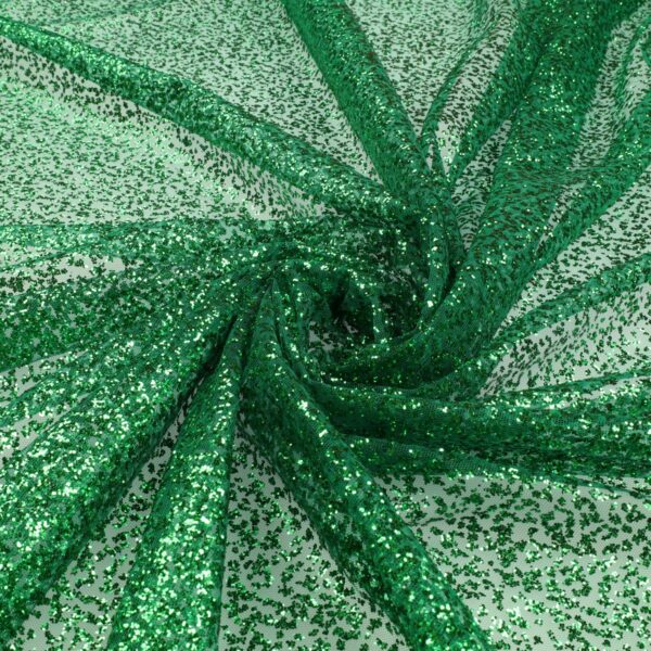 Tulle Glitter Diamante - Verde Bandiera Glitter Verde Bandiera - Mezzo Metro