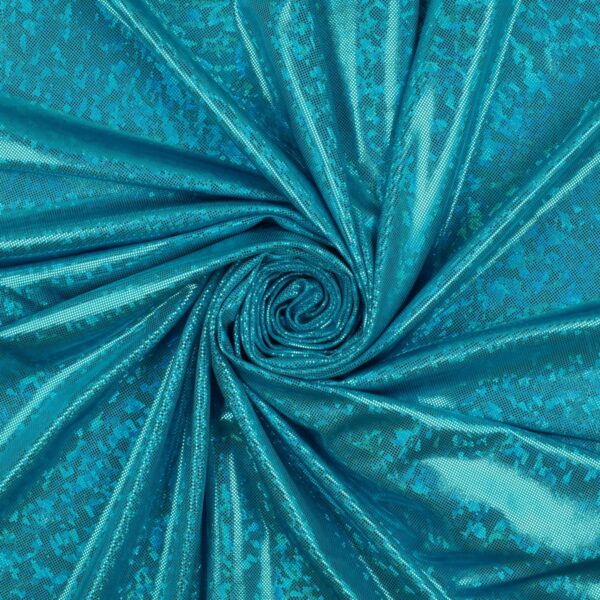 Lycra Fantasia Specchio New - al Metro - Turchese
