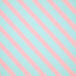 Velluto Stampato Fantasia - al Metro - Riga Diagonale Rosa/Tiffany
