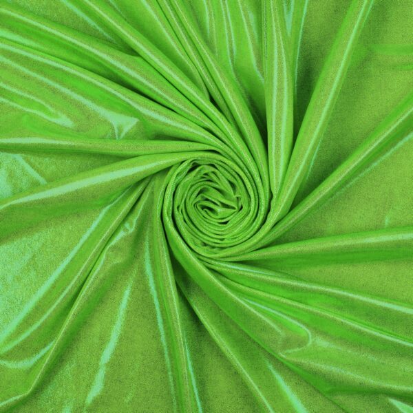 Lycra Fantasia Stardust - al Metro - Verde Fluo Glitter Turchese
