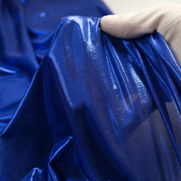 Tessuto Maglia Solto Lamè - al Metro - Blu Royal