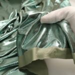 Tessuto Maglia Solto Lamè - al Metro - Verde Militare