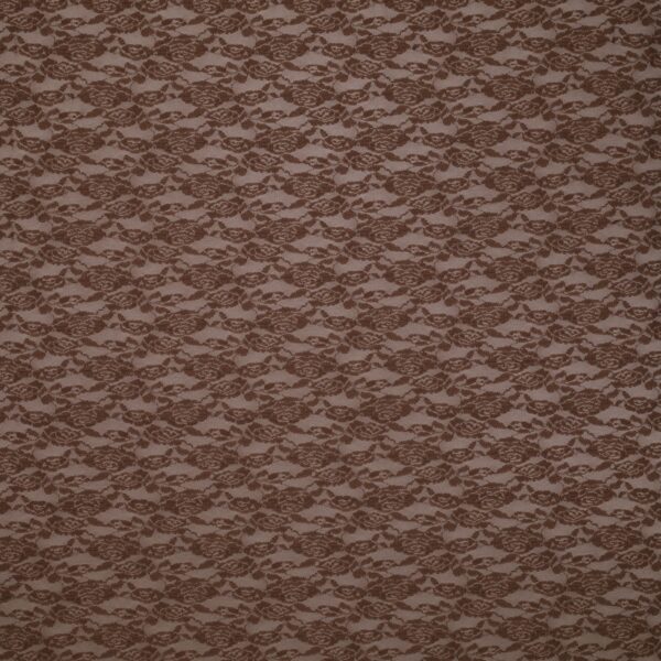 Merletto Melodia di Rose - Bielastico 00283 - al Metro - Marrone