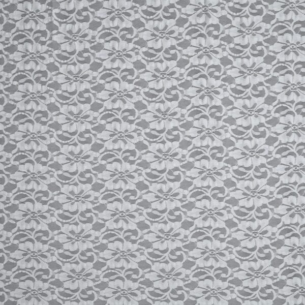 Merletto Fior d'Amore - Bielastico 00329 - al Metro - Bianco