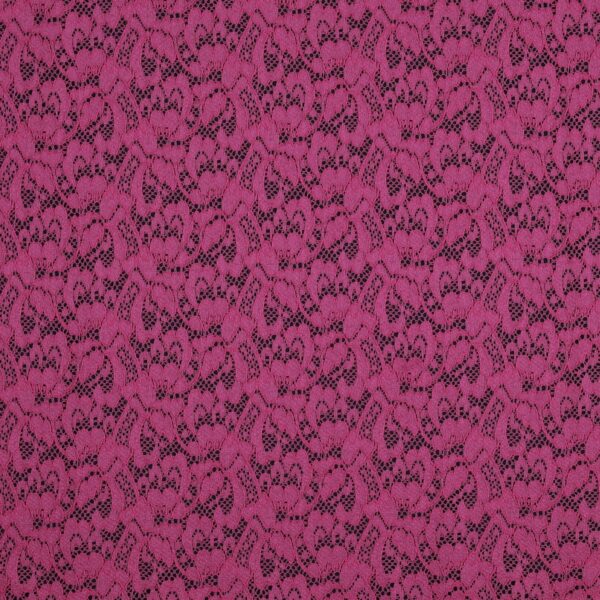 Merletto Petali di Luna - Monoelastico 0074 - al Metro - Fucsia