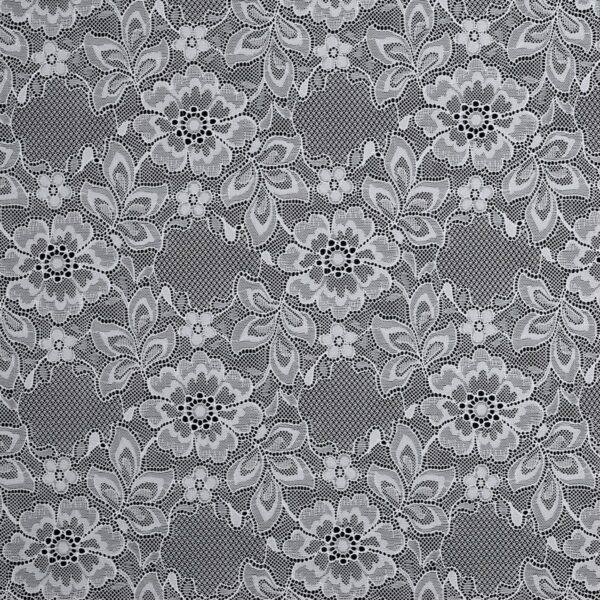 Merletto Armonia di Primavera - Monoelastico 5051 - al Metro - Bianco