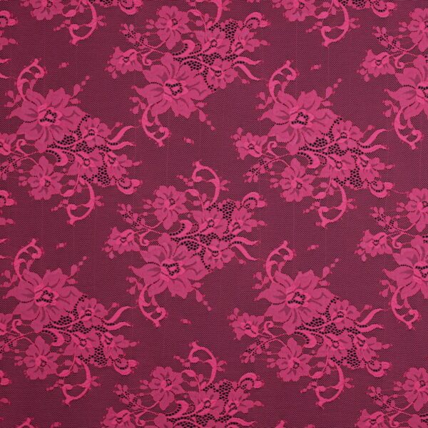 Merletto Velo di Primavera - Monoelastico 5075 - al Metro - Fucsia