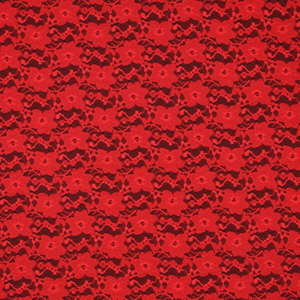 Merletto Boccioli di Seta - Monoelastico 853 - al Metro - Rosso