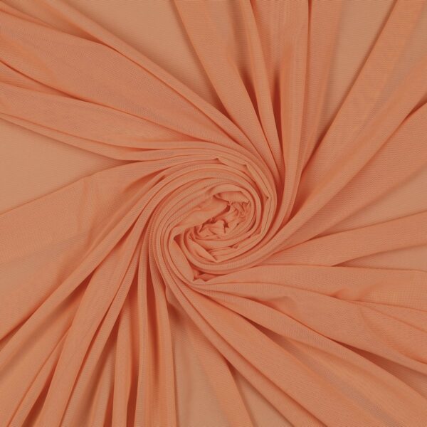 Tessuto Mesh (Tulle) Bielastico - Salmone - Mezzo Metro