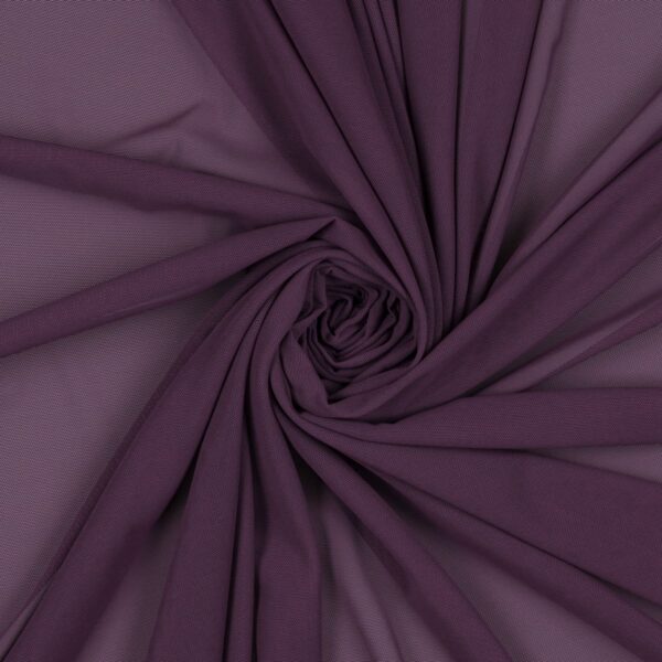 Tessuto Mesh (Tulle) Bielastico - Viola Scuro