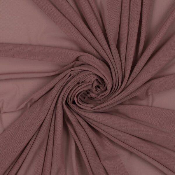 Tessuto Mesh (Tulle) Bielastico - Rosa Antico - Mezzo Metro