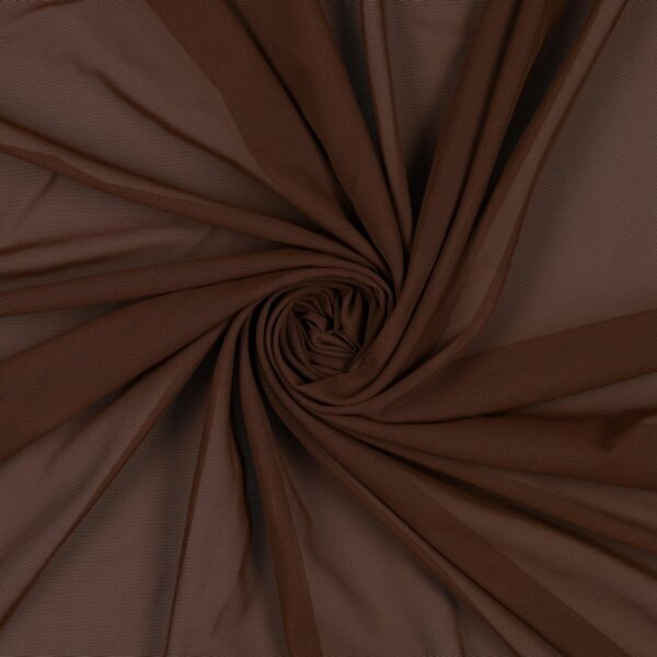 Tessuto Mesh (Tulle) Bielastico - Cioccolato