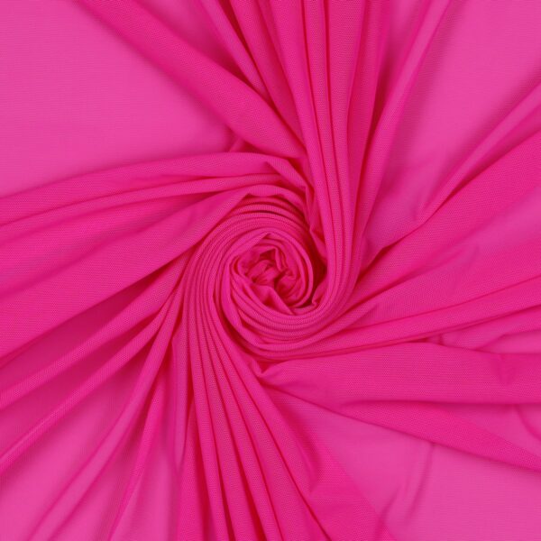 Tessuto Mesh (Tulle) Bielastico - Fucsia Fluo