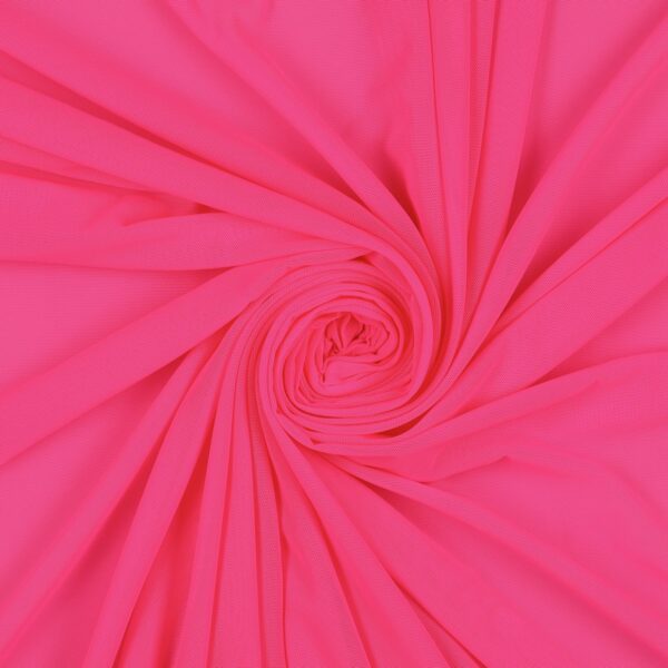 Tessuto Mesh (Tulle) Bielastico - Rosa Fluo