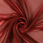 Organza Lucida - al Metro - Rosso Rubino