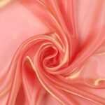 Organza Lucida - al Metro - Salmone Riflesso Oro