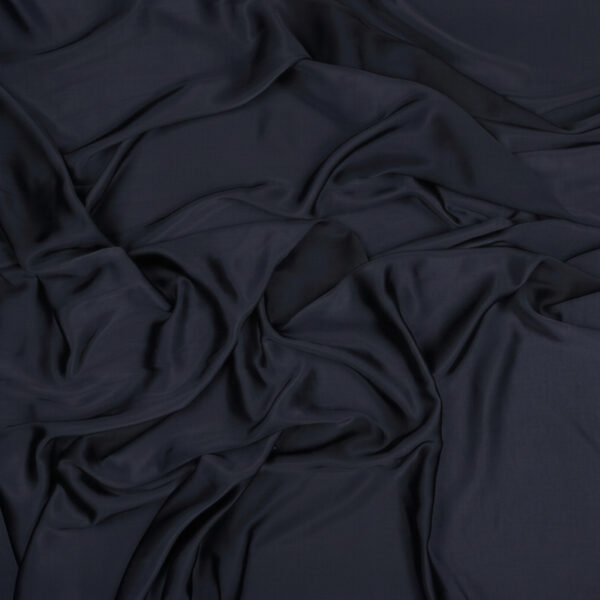 Tessuto Cupro Satin Manoseta Debacato - al Metro - MIDNIGHT BLUE