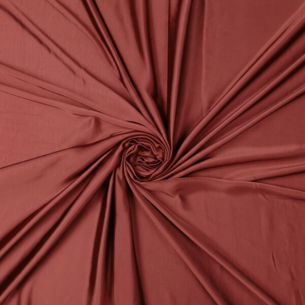 Tessuto Cupro Satin Manoseta Debacato - al Metro - TERRACOTTA ROSATA