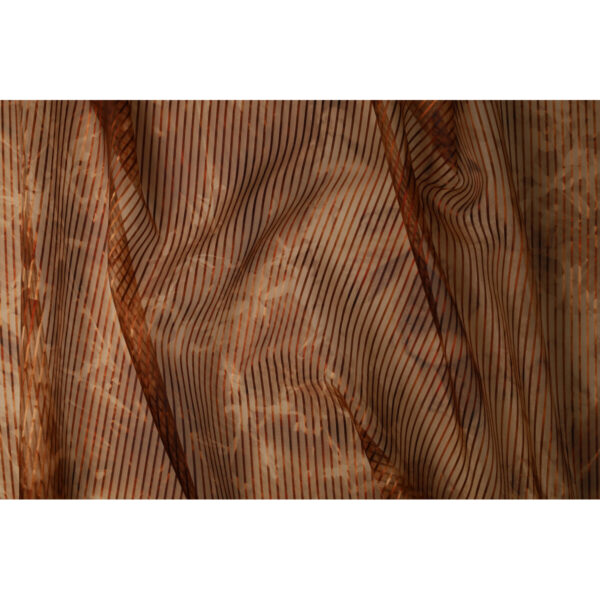 Organza Rigata Fantasia - al Metro - Marrone