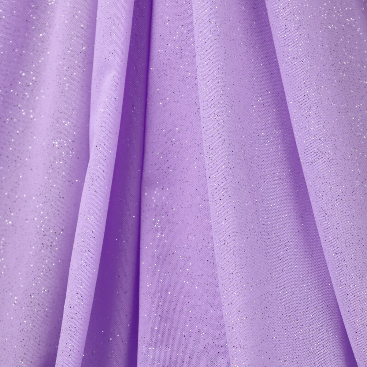 Tessuto Mesh (Tulle) Monoelastico Glitter Polvere di Stelle – al Metro – Lilla Glitter Argento._1200