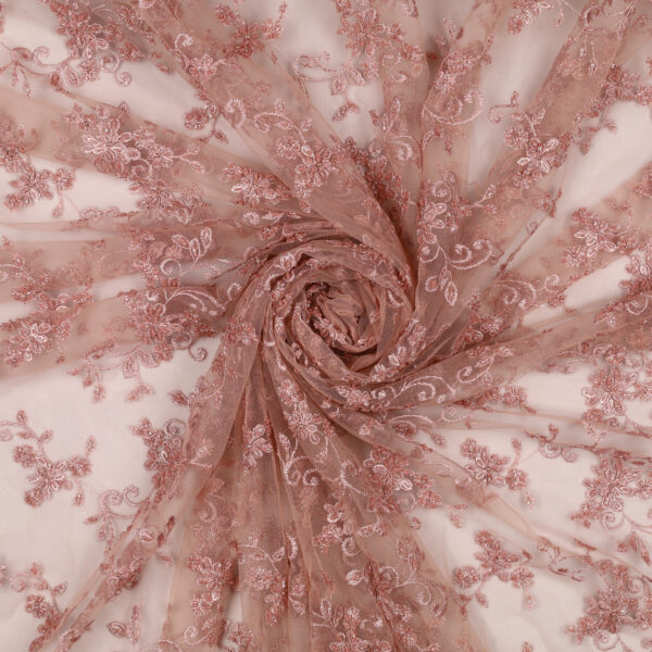 Pizzo Macramè Pregiato – Fantasia Fiorellino – al Metro – Rosa Polvere
