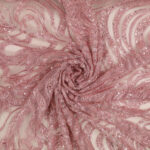 Pizzo Macramè Pregiato – Fantasia Onde – Mezzo Metro – Rosa Antico