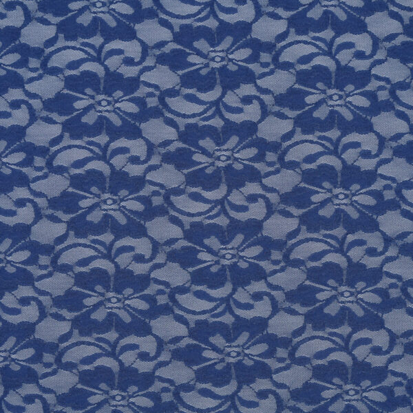 Merletto Fior d'Amore - Bielastico 00329 - al Metro - Blue Navy