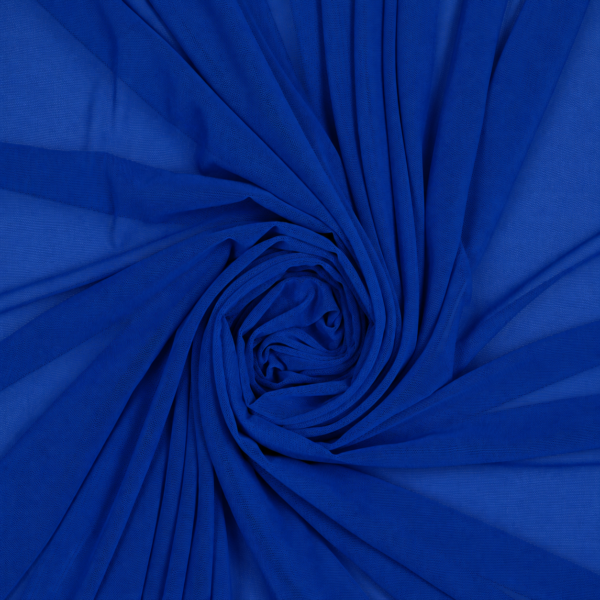 Tessuto Mesh (Tulle) Bielastico - Blu Cina - Mezzo Metro